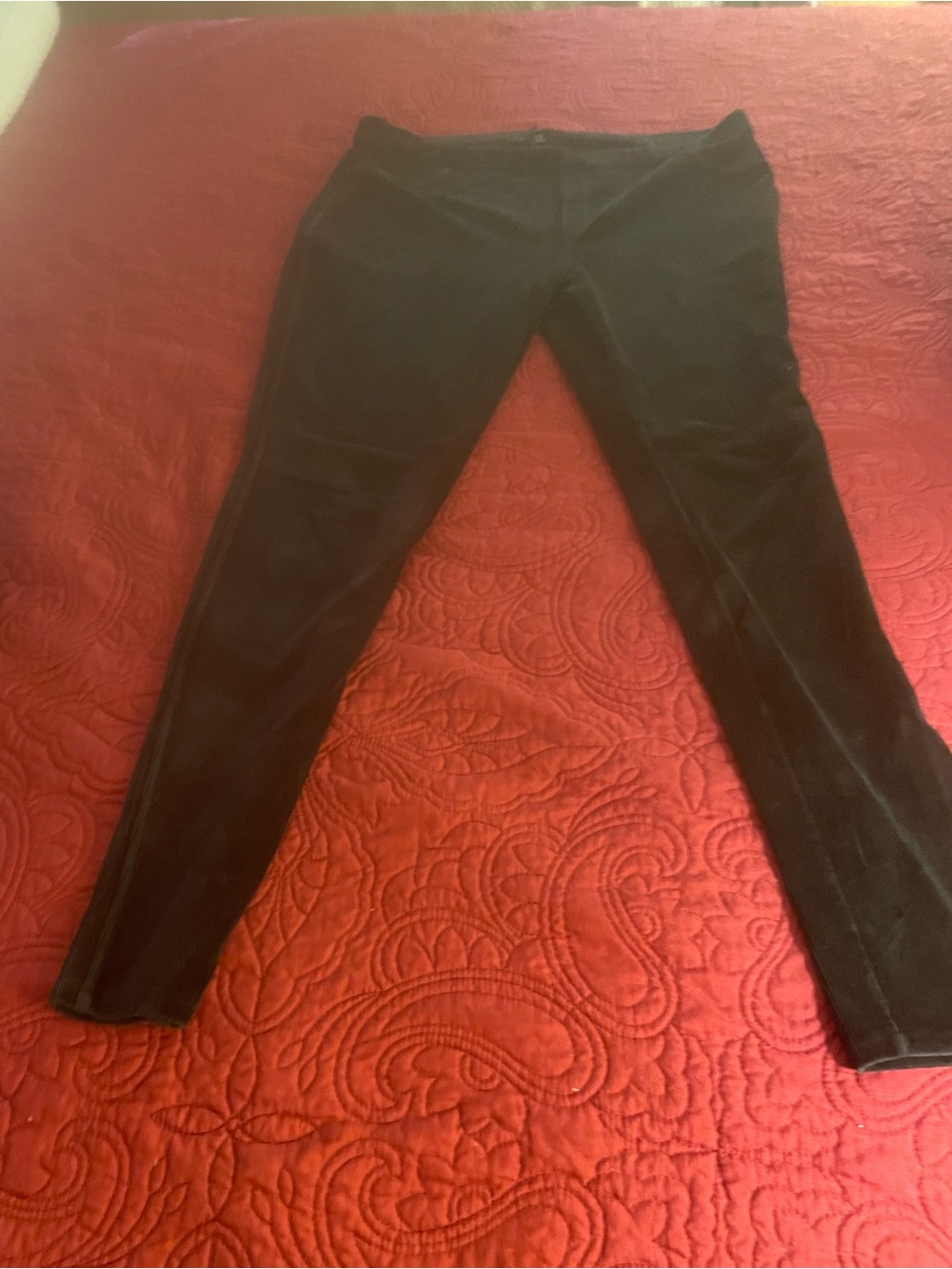 Hue black corduroy leggings, extra large